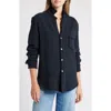 Frank & Eileen Eileen Relaxed Terry Button-up Shirt In British Royal Navy