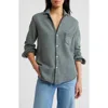 Frank & Eileen Eileen Relaxed Terry Button-up Shirt In Rosemary