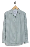 Frank & Eileen Eileen Stripe Relaxed Button-up Shirt In Green Stripe