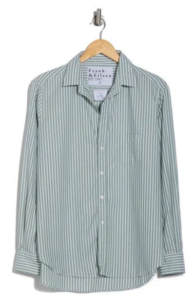 Frank & Eileen Eileen Stripe Relaxed Button-up Shirt In Green Stripe