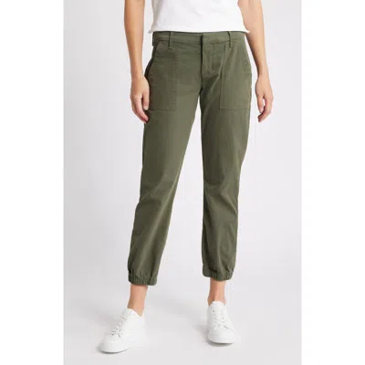 Frank & Eileen Foxrock The Italian Stretch Cotton Utility Joggers In Army