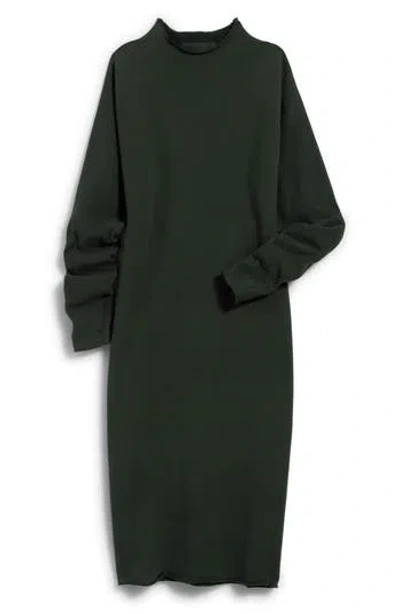 Frank & Eileen Isabelle Funnel Neck Long Sleeve A-line Dress In Green