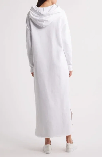 Frank & Eileen James Long Sleeve Hoodie Dress In White