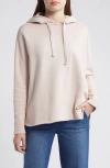 Frank & Eileen Kane Capelet Hoodie Heather White Melange In Almond