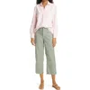 Frank & Eileen Kinsale Performance Cotton & Linen Crop Pants In Sage
