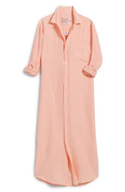 Frank & Eileen Long Sleeve Linen Maxi Shirtdress