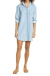 Frank & Eileen Mary Long Sleeve Cotton Shirtdress In Classic Blue Wash