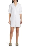 Frank & Eileen Women's Rory Linen Shirtdress In White In White Tattered Wash Denim