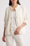 Frank & Eileen Montecito Cotton Cardigan In Ivory