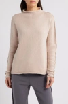 Frank & Eileen Monterey Rolled Funnel Neck Sweater In Feather In Feather