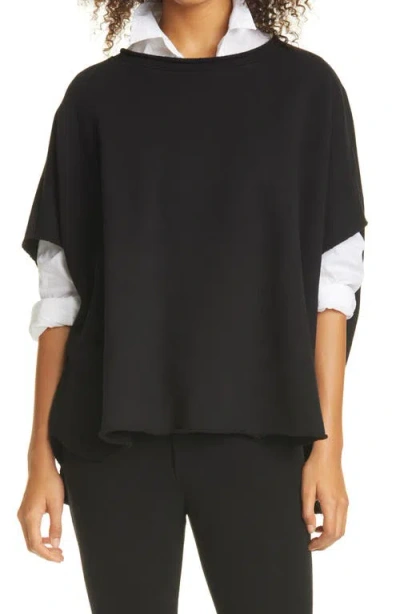 Frank & Eileen Olive Triple Fleece Original Capelet In Black