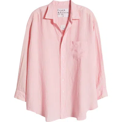 Frank & Eileen One Size Button-up Shirt In Bubblegum Pink