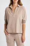Frank & Eileen Patrick Popover Henley In Biscotti