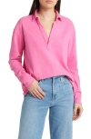 Frank & Eileen Patrick Popover Henley In Bubblegum