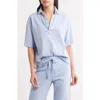 Frank & Eileen Patty Short Sleeve Henley In Mineral Blue