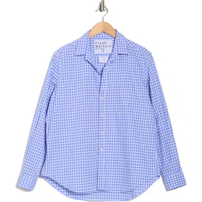 Frank & Eileen Relaxed Button Up Shirt In Purple
