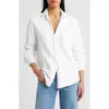Frank & Eileen Eileen Relaxed Terry Button-up Shirt In White