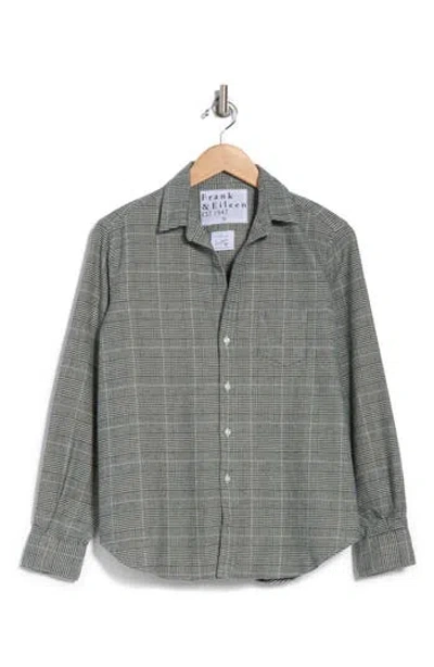 Frank & Eileen Relaxed Button-up Shirt In Green Herringbone Plaid