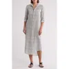 Frank & Eileen Rory Maxi Shirtdress In Dotted Black