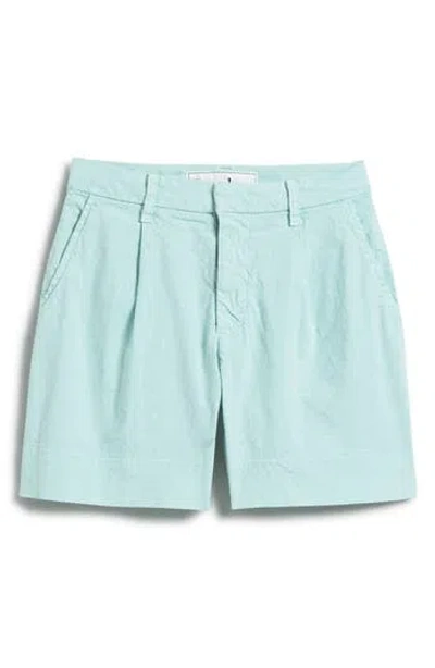 Frank & Eileen Stretch Cotton & Linen Walking Shorts In Sea Foam