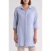 Frank & Eileen Mary Classic Linen Shirtdress In Blue End On End