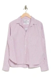 Frank & Eileen Untuckable Button-up Shirt In Winewashed Stripe