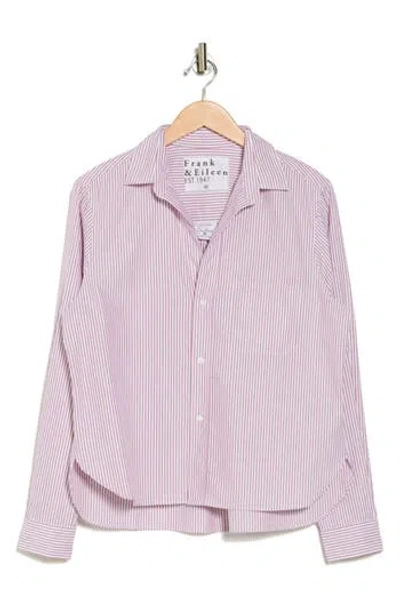 Frank & Eileen Untuckable Button-up Shirt In Winewashed Stripe