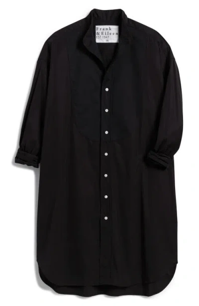 Frank & Eileen Victoria Tuxedo Button-up Shirt In Black W/black Bib