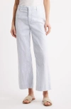 Frank & Eileen Wexford Wide Leg Pants In Blue White Stripe