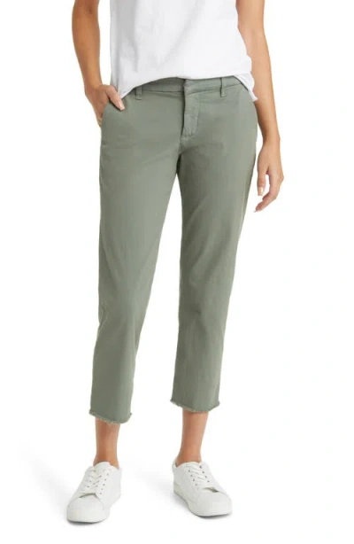 Frank & Eileen Wicklow The Italian Stretch Cotton Crop Chinos In Green