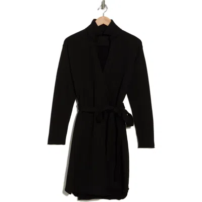 Frank & Eileen Willa Long Sleeve Wrap Dress In Black