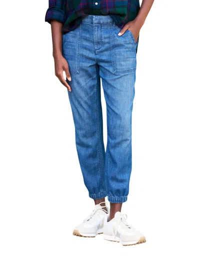 Frank & Eileen Jameson Utility Jogger Pant In 2000 Washed Blue In Indigo