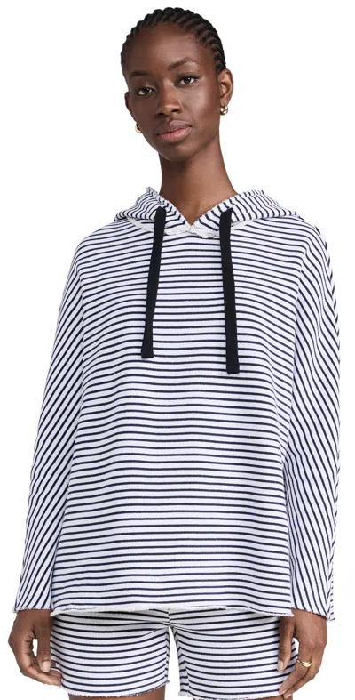FRANK & EILEEN KANE CAPELET HOODIE WHITE & BRITISH ROYAL NAVY