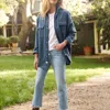 Frank & Eileen Mcloghlin Utility Shirt In Jean Flannel In Multi