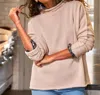 Frank & Eileen Monterey Rolled Funnel Neck Sweater In Feather
