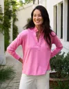 Frank & Eileen Patrick Popover Henley Pink Lemonade In Pink