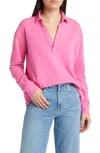 Frank & Eileen Patrick Popover Henley Pink Lemonade In Pink