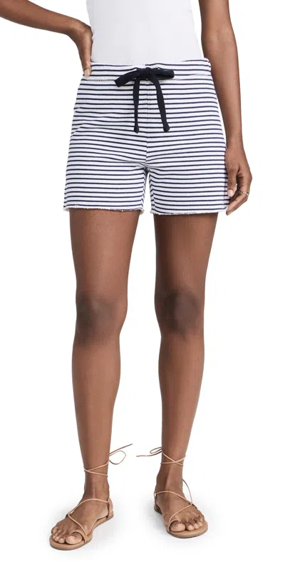 Frank & Eileen Pearl Favorite Sweatshorts White W/ British Royal Navy