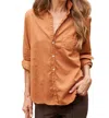 FRANK & EILEEN RELAXED BUTTON-UP SHIRT IN TOFFEE