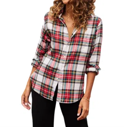 Frank & Eileen Relaxed Button-up Shirt White Large Plaid In Multi