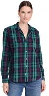 Frank & Eileen Relaxed Button-up Shirt Large Navy/red Plaid In Large Navy/red Plaid
