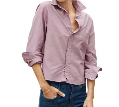 Frank & Eileen Silvio Woven Button Up Shirt In Washed Wine In Multi