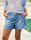 Frank & Eileen Waterford Denim Short In 1968 Washed Blue In Blue
