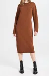 Frank & Eileen Women's Isabelle Funnel Neck Dress In Cinnamon In Brown