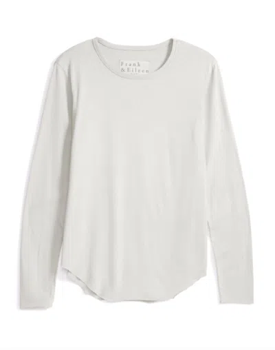 Frank & Eileen Women's Long Sleeve Crew Neck Tee In Vintage White