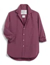 FRANK & EILEEN WOMEN'S RELAXED BUTTON UP SHIRT IN RED AND NAVY MINI CHECK