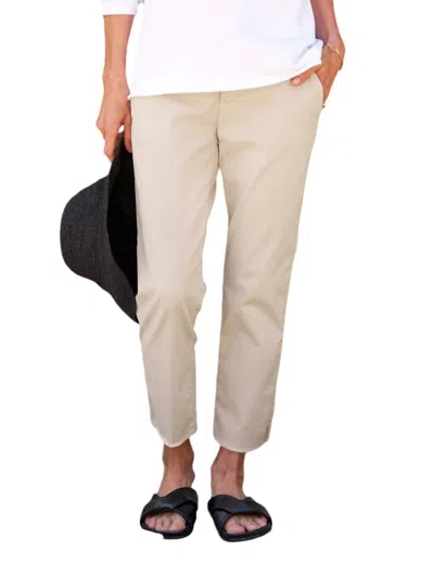 Frank & Eileen Women's Wicklow Italian Chino Pants In Khaki In Green