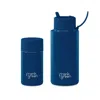 Frank Green Blue The Essentials Gift Set Large Deep Ocean 12oz Cup & 34oz Reusable Bottle In Blue