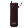 Frank Green Brown 20oz Stainless Steel Ceramic Reusable Bottle Chocolate With Flip Straw Lid In Brown