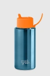Frank Green Ceramic 34 oz Insulated Bottle In Chrome Blue/neon Orange At Urban Outfitters